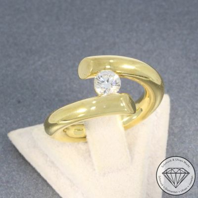 Wert 9500 € Solitär Brillant Ring in 750er 18 K Gelbgold - 103813