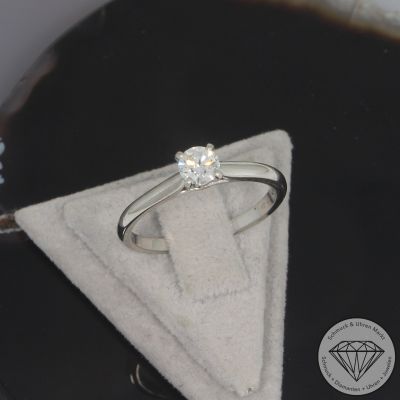 Wert 4350 € CARTIER Solitär Brillant Ring (ca. 0,41 carat) in 950er Platin - 103857