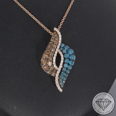 Wert 5590 € Brillant Anhänger (1,33 carat) in 585er 14 K Rosegold - 103871