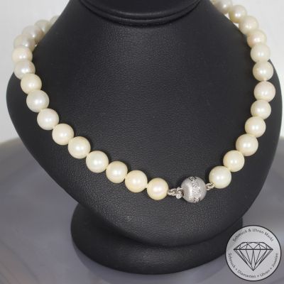 Wert 490 € Diamant Perl Kette in 585er 14 K Weißgold - 104183