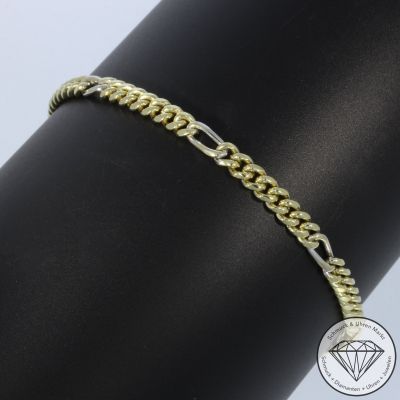 Wert 2890 € Panzer Armband (13,0 g) in 585er 14 K Gelbgold - 104404