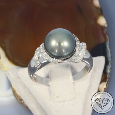 Wert 3490 € Brillant Perlen Ring in 750er 18 K Weißgold - 104411