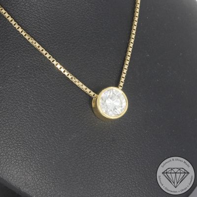 Wert 26550 € Solitär Brillant Collier (ca. 1,75 carat) in 585er 14 K Gelbgold - 104515