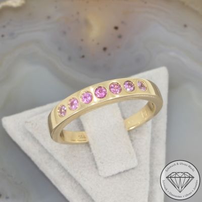 Pink Saphir Ring Jette Joop 750er/18 Karat Gelb Gold Größe 56 – 54245