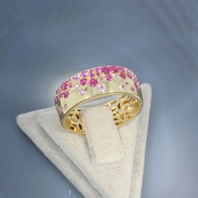Wert 3190 € Saphir Ring (1,11 carat) in 585er 14 K Gelbgold Gr.58 - H1896