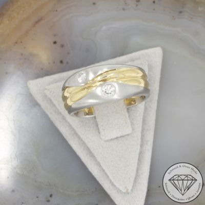 Wert 2590 € Bicolor Brillant Ring (ca. 0,24 carat) in 750er 18 K Gold - 104653