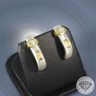 Wert 2790 € Bicolor Brillant Ohrringe (ca. 0,14 carat) in 750er 18 K Gold - 104674