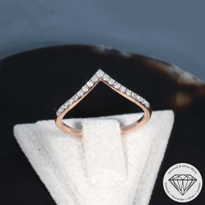 Wert 1430 € Brillant Ring (0,18 carat) in 585er 14 K Roségold - H1934