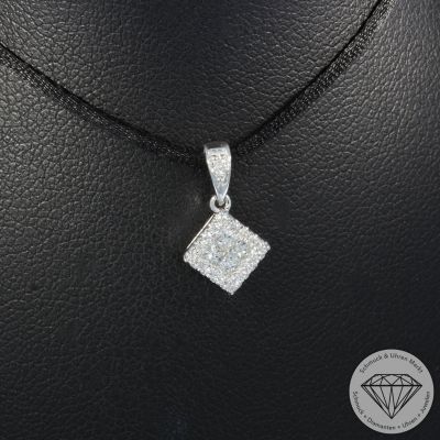 Wert 1280 € Brillant Diamant Anhänger in 585er 14 K Weißgold - H1938