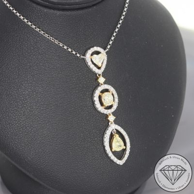 Wert 3990 € Bicolor Brillant Diamant Collier in 750er 18 K Gold - 104826