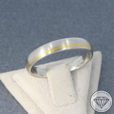 Wert 1590 € Bicolor Ring 950er/000 Platin und 750er/18 Karat Gelb Gold Größe 62 – 105120