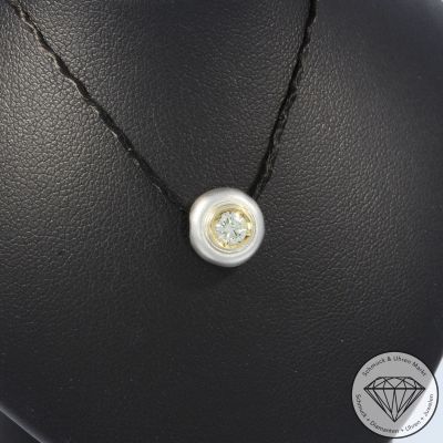 Wert 1090 € Bicolor Solitär Brillant Anhänger (ca. 0,25 carat) in 585er 14 K Gold - 105232