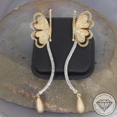 Wert 1990 € Bicolor Ohrringe (6,8 Gramm) in 750er 18 K Gold - 105271