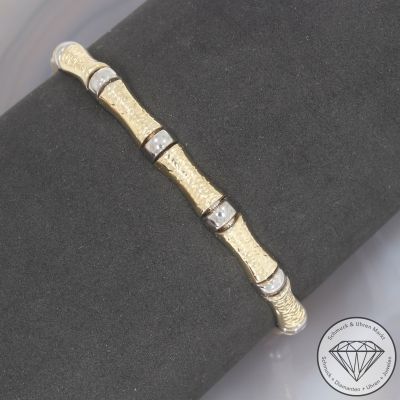 Wert 2690 € Bicolor Armband (14,7 Gramm) in 585er 14 K Gold - 105466