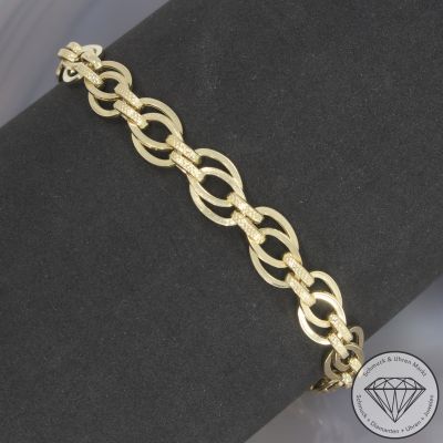 Wert 1100 € Doppel Anker Armband (5,70g) in 585er 14 K Gelbgold - 105578