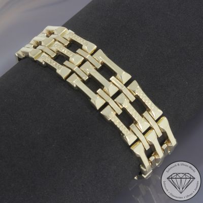 Wert 5590 € Backstein Armband in 585er 14 K Gelbgold - 105627