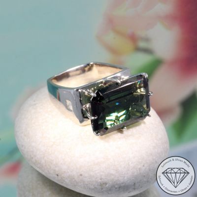 Wert 4250 € Diamant Spinell Ring in 750er 18 K Weißgold - 105628