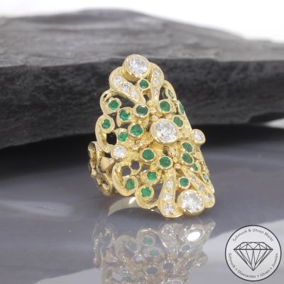 Wert 6900 € Brillant Smaragd Ring in 750er 18 K Gelbgold - 105642