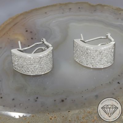Wert 6890 € Diamant Ohrringe in 585er 14 K Weißgold - 105734