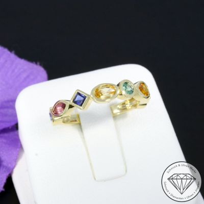 Wert 2290 € Farbedelstein Ring in 585er 14 K Gelbgold - 105741