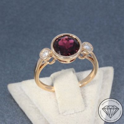 Wert 2690 € Brillant Turmalin Ring in 585er 14 K Rosegold - 105743