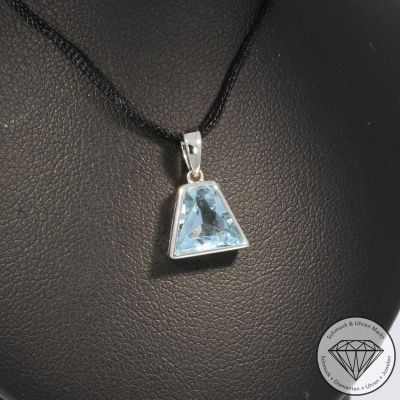 Wert 1190 € Aquamarin Anhänger in 585er 14 K Weißgold - 105756