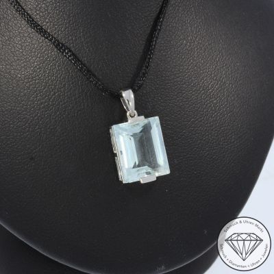 Wert 1490 € Aquamarin Anhänger in 585er 14 K Weißgold - 105758