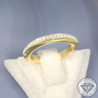 Wert 2450 € Halbmemory Brillant Ring (ca. 0,25 carat) in 750er 18 K Gelbgold - 105806