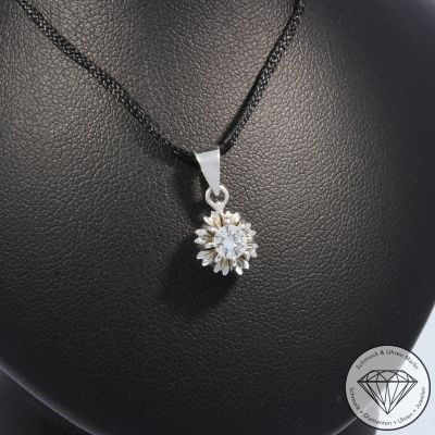 Wert 1550 € Solitär Brillant Anhänger (ca. 0,30 carat) in 585er 14 K Weißgold - 105833