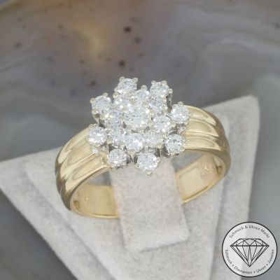 Wert 3290 € Brillant Ring (ca. 0,90 carat) in 585er 14 K Gelbgold - 105907