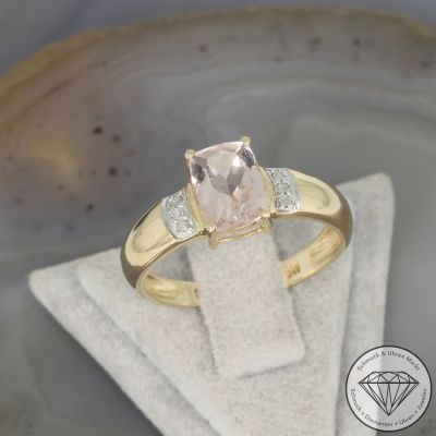 Wert 790 € Diamant Morganit Ring in 585er 14 K Gelbgold - 106287