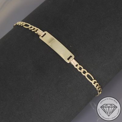 Wert 750 € Identitäts Armband (ca. 3,9 Gramm) in 585er 14 K Gelbgold - 106306