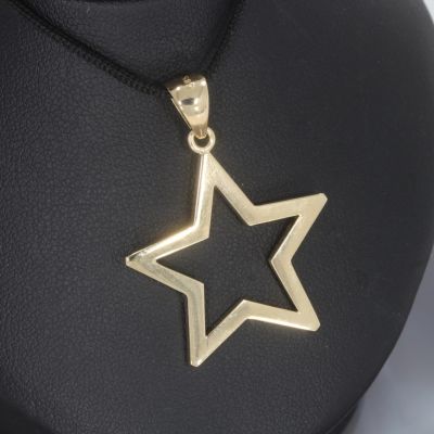 Wert 1150 € Stern Anhänger (5,8 Gramm) in 585er 14 K Gelbgold - 106496