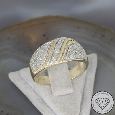 Wert 2050 € Brillant Ring in 375er 9 K Gelbgold - 106515