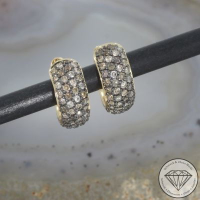 Wert 2190 € Brillant Creolen (0,77 carat) in 585er 14 K Gelbgold - H24