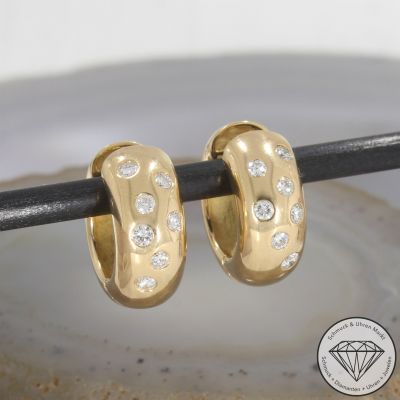 Wert 6190 € Brillant Creolen (0,70 carat) in 750er 18 K Gelbgold - 107374