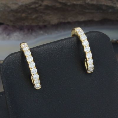 Wert 1550 € Brillant Creolen Ohrringe (0,30 carat) in 750er 18 K Gelbgold - H127