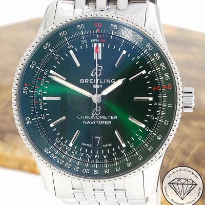 Wert 5950 € Breitling Navitimer Automatik Uhr Full Set A17326 Edelstahl - 101358