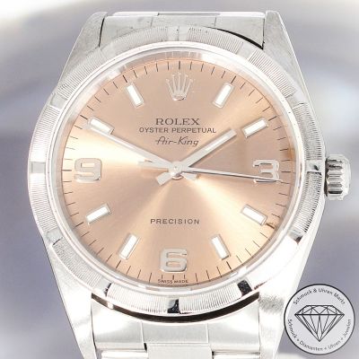 Rolex Air King Oyster Perpetual Automatik Uhr Edelstahl rosa Dial - 91957