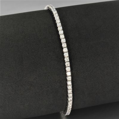 Wert 7900 € Brillant Tennis Armband (3,00 carat) in 750er 18 K Weißgold - H342