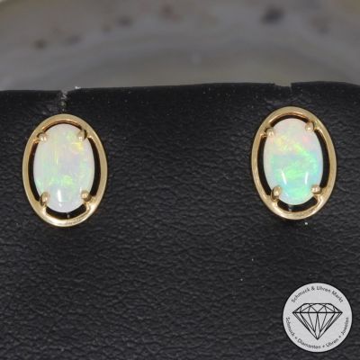 Wert 390 € Opal Ohrringe in 585er 14 K Gelbgold - 74871