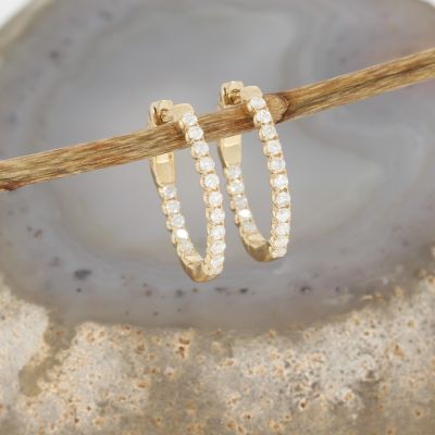 Wert 2550 € Brillant Creolen (0,50 carat) in 585er 14 K Gelbgold - H1166