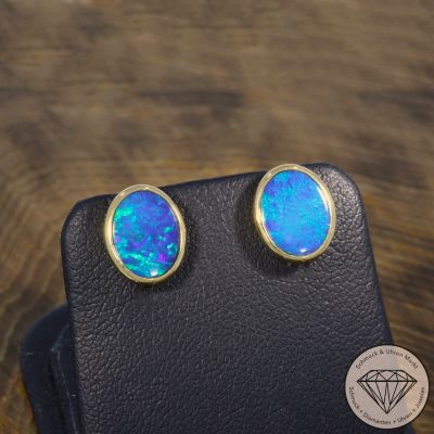 Wert 900 € Opal Ohrringe in 585er 14 K Gelbgold - 80985