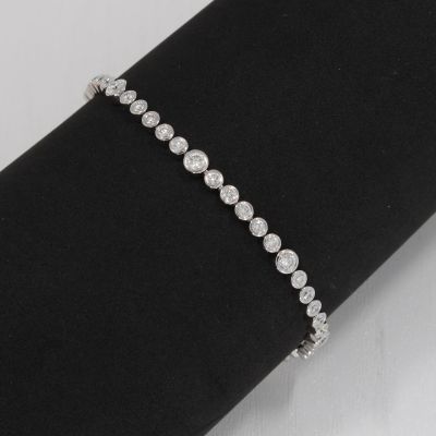 Wert 12850 € Brillant Armband (3,00 carat) in 585er 14 K Weißgold - H99