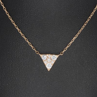 Sale! Wert 1450 € Brillant Collier (0,20 carat) in 750er 18 K Roségold - H1289