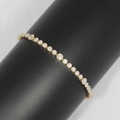Wert 12850 € Brillant Armband (3,00 carat) in 585er 14 K Gelbgold - H1501