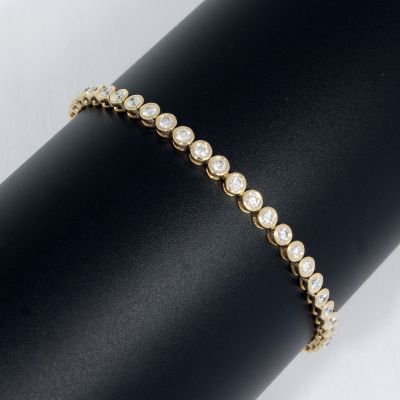 Wert 12850 € Brillant Armband (3,00 carat) in 585er 14 K Gelbgold - H1542