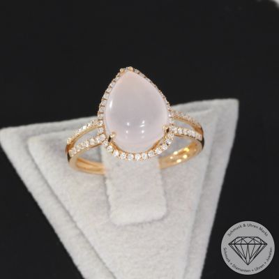 Wert 1390 € Brillant Rosenquarz Ring in 750er 18 K Roségold - 91514