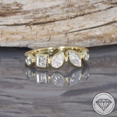 Wert 3850 € Brillant Diamant Ring in 585er 14 K Gelbgold - H1837