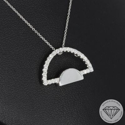 Sale! Wert 1390 € Brillant Collier (0,20 carat) in 750er 18 K Weißgold - 91872